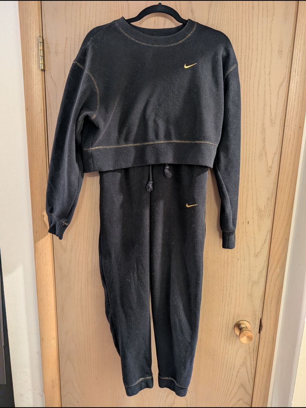 Nike Black Fleece with Gold Stitch Detail